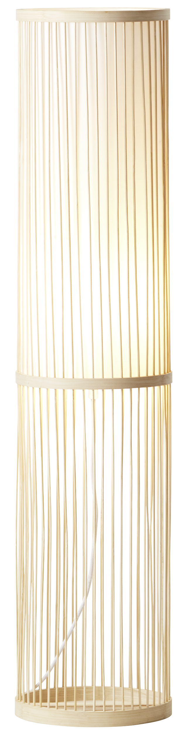 Brilliant Stehleuchte Nori 92771/09 natur weiß Holz Textil B/H/T/D: ca. 20x90,5x20x20 cm E27 1 Brennstellen