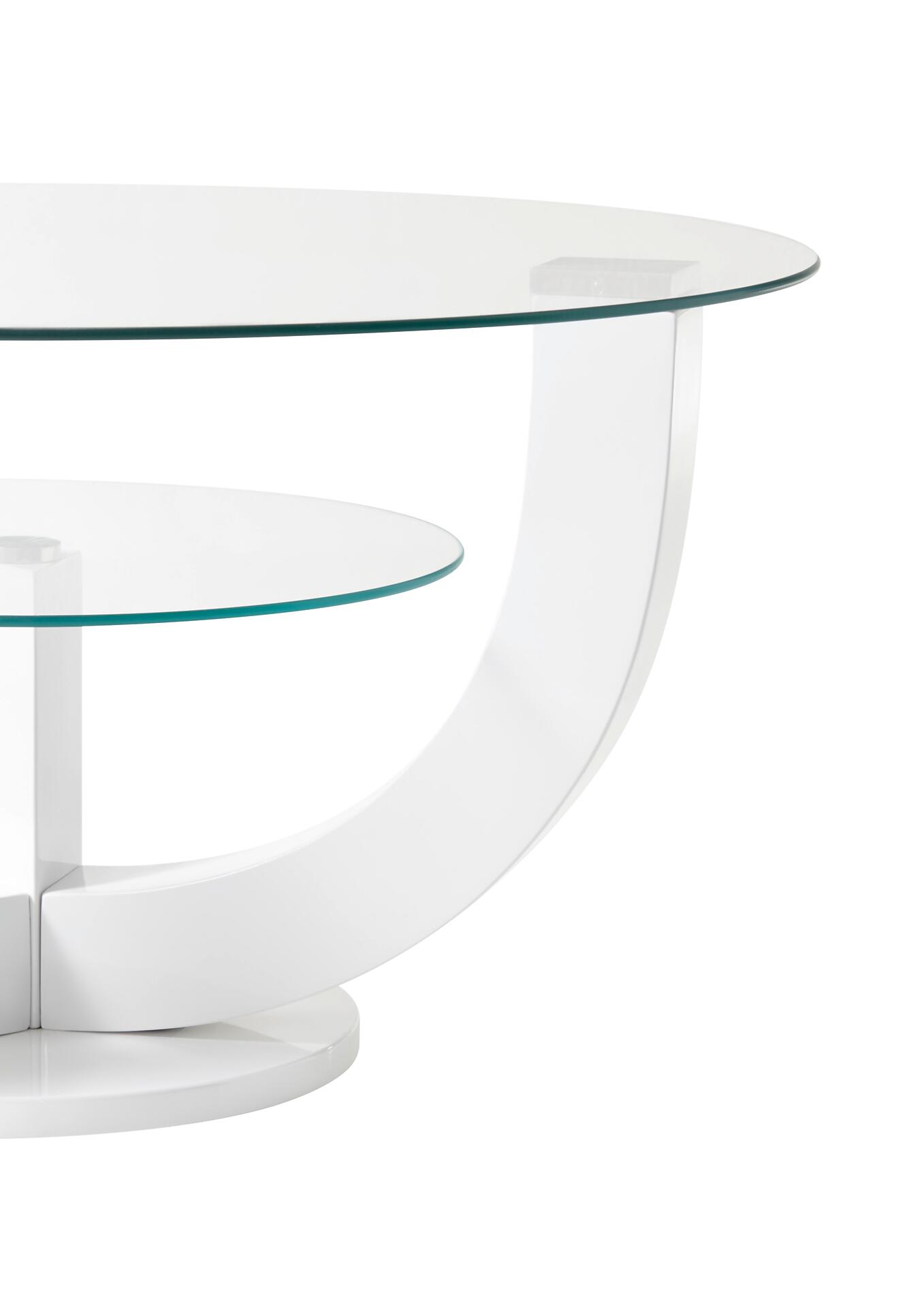 Glascouchtisch Denver weiß glasklar B/H/T: ca. 80x40x80 cm