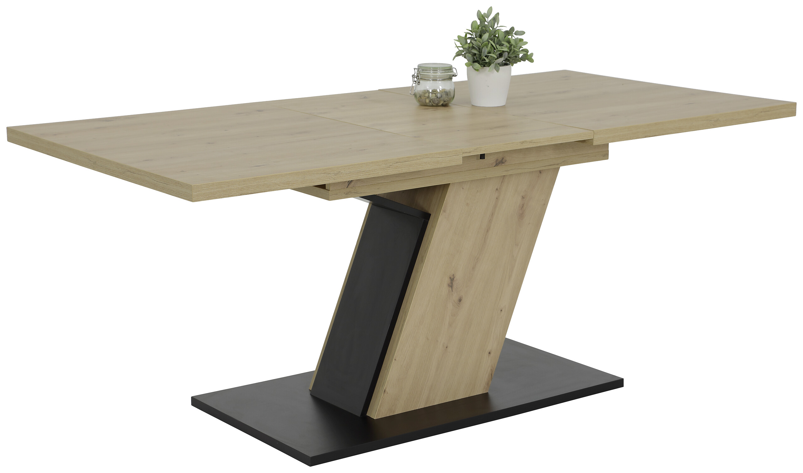 Essgruppe Luise grau Eiche Microfaser B/H/T: ca. 180x76x90 cm