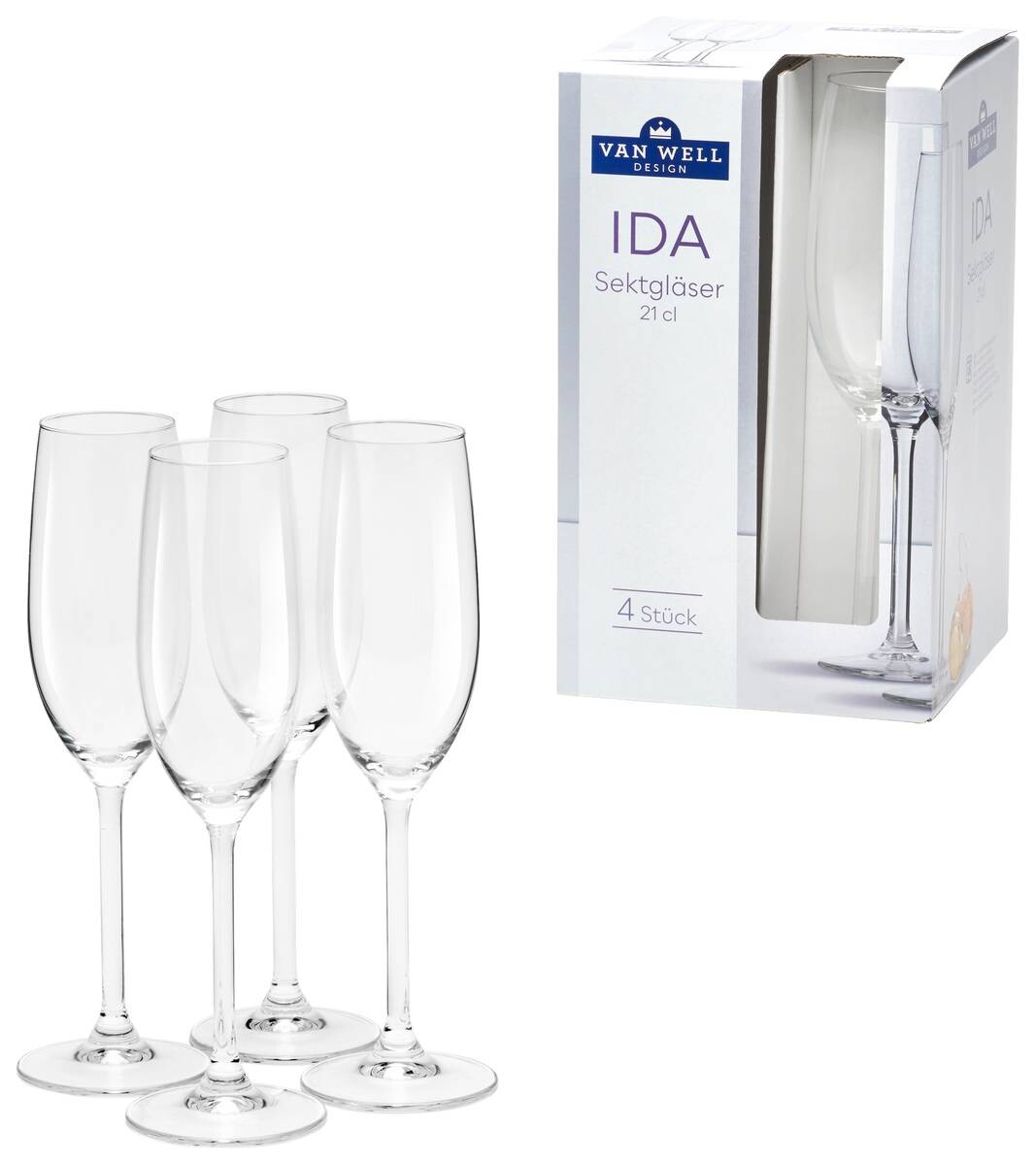 van Well Gläserset transparent