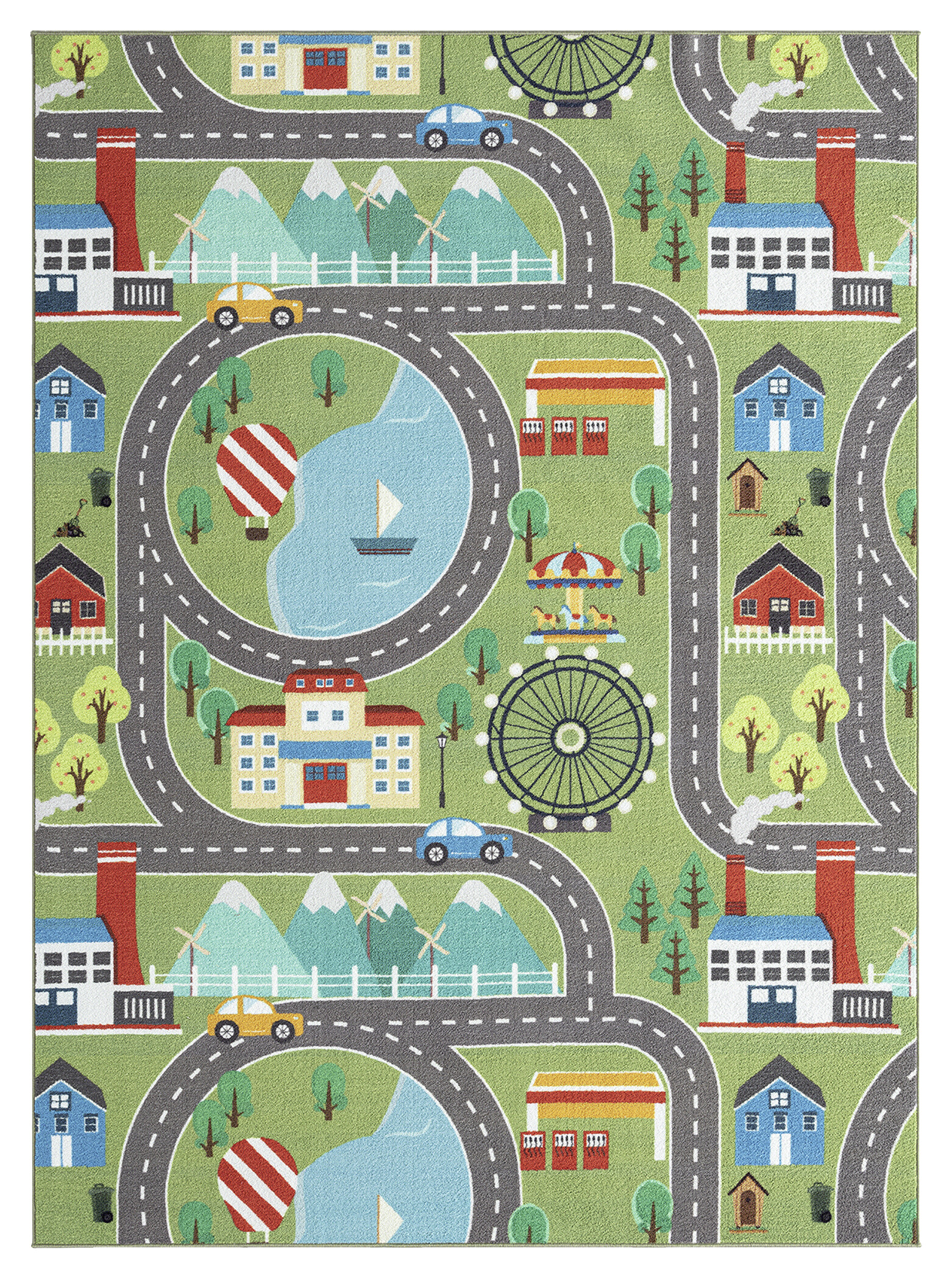 Merinos Teppich Happy Kids grün B/L: ca. 140x200 cm