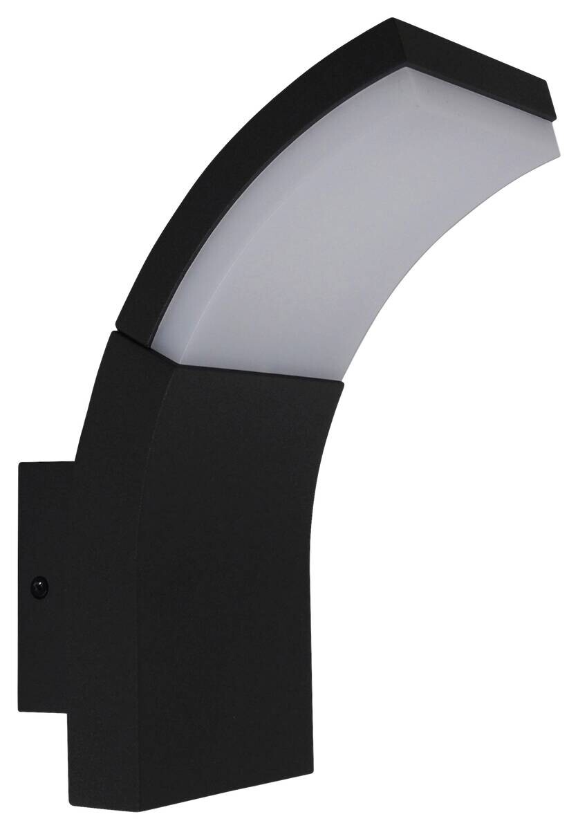 LED-Außenwandleuchte 1226097 schwarz weiß B/H/L: ca. 19,8x13,4x8,4 cm