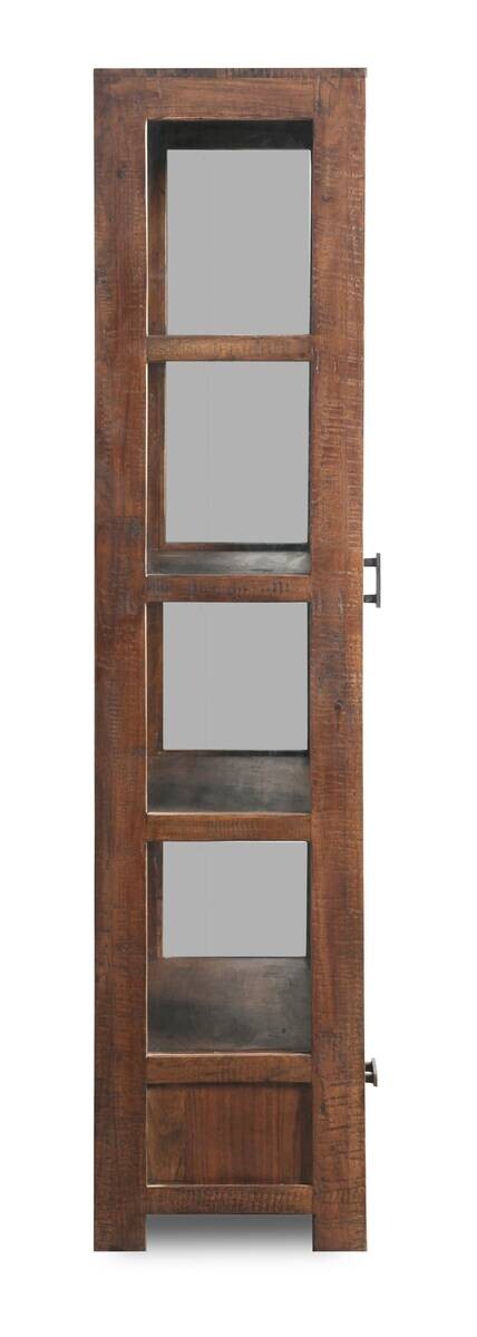 Vitrine Genua Akazie dunkel B/H/T: ca. 50x175x40 cm