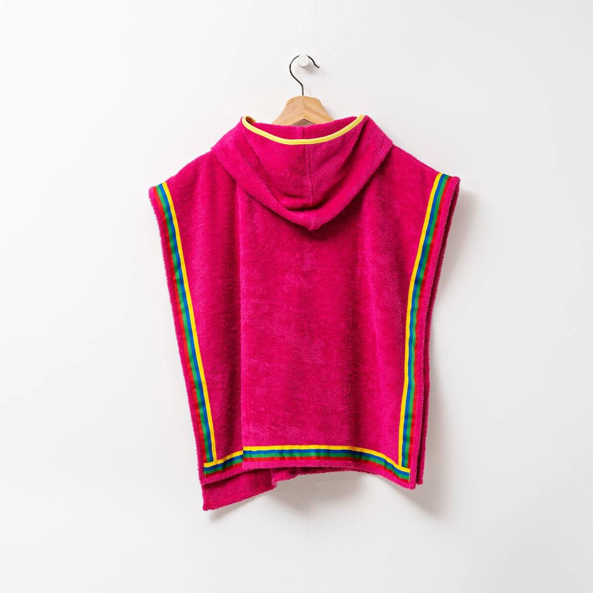 BENETTON Kinder-Badeponcho pink Baumwolle B/L: ca. 65x65 cm