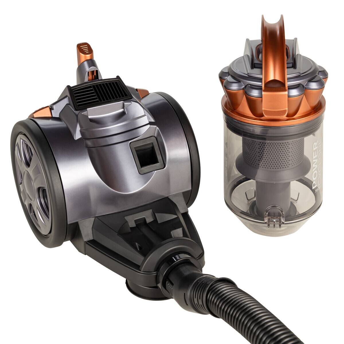 POCOline Bodenstaubsauger Kupfer grau Kunststoff Metall B/H/L: ca. 25x33,7x36,2 cm