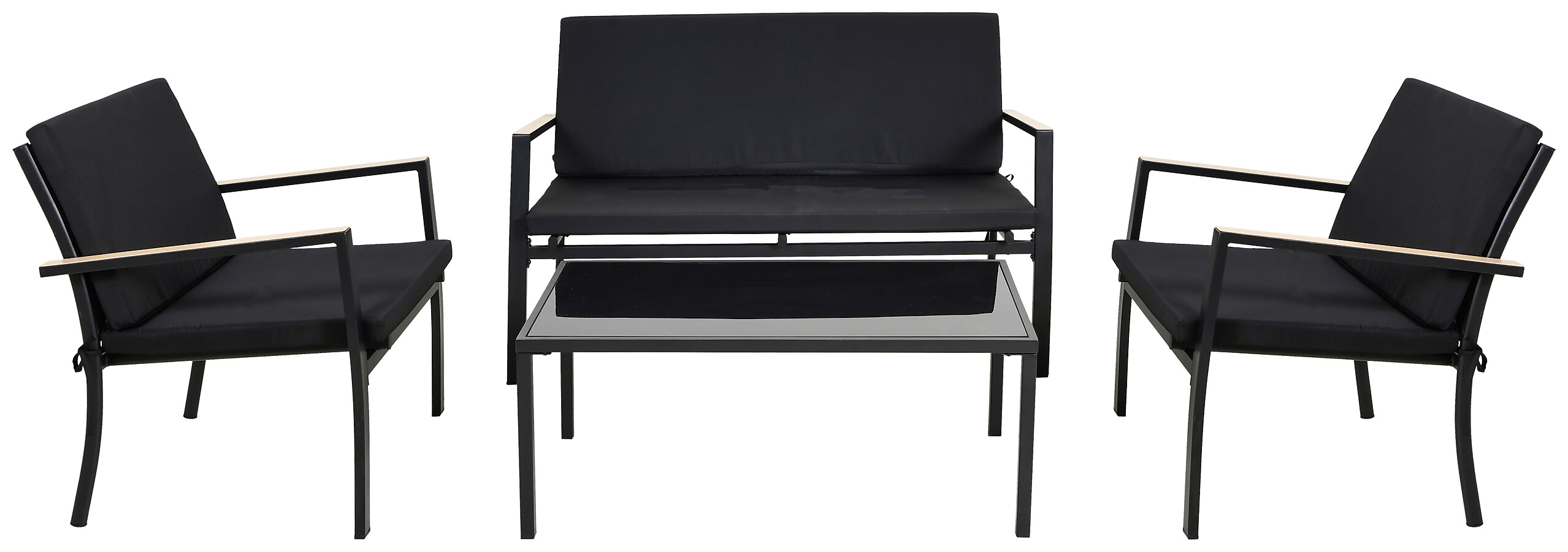 POCOline Gartensitzgruppe Grafon schwarz Stahl