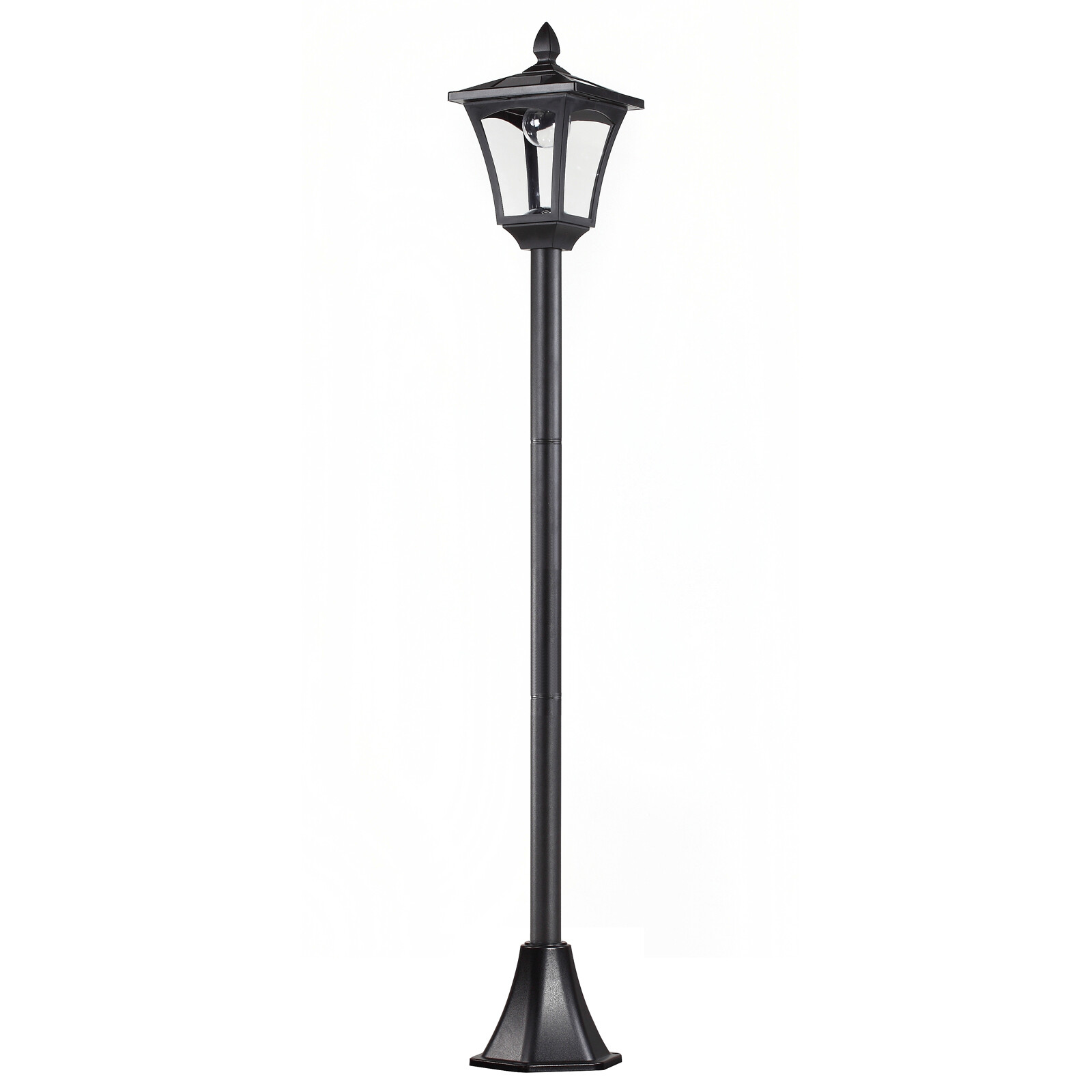 Gartenlaterne schwarz Edelstahl Kunststoff B/H/L: ca. 18x160x18 cm