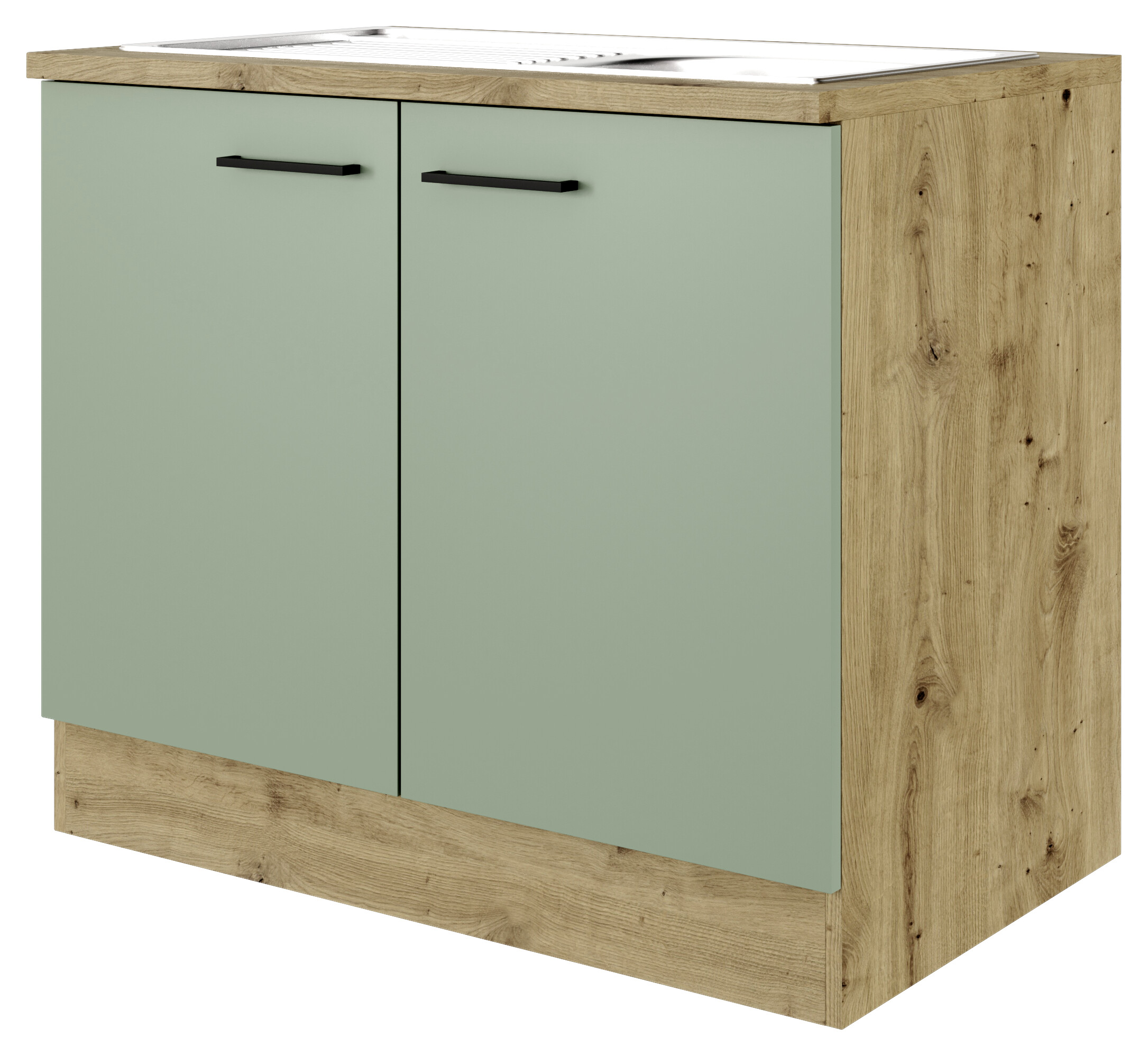 Spülenschrank Cara grün B/H/T: ca. 100x85x60 cm Spülenschrank Cara grün B/H/T: ca. 100x85x60 cm