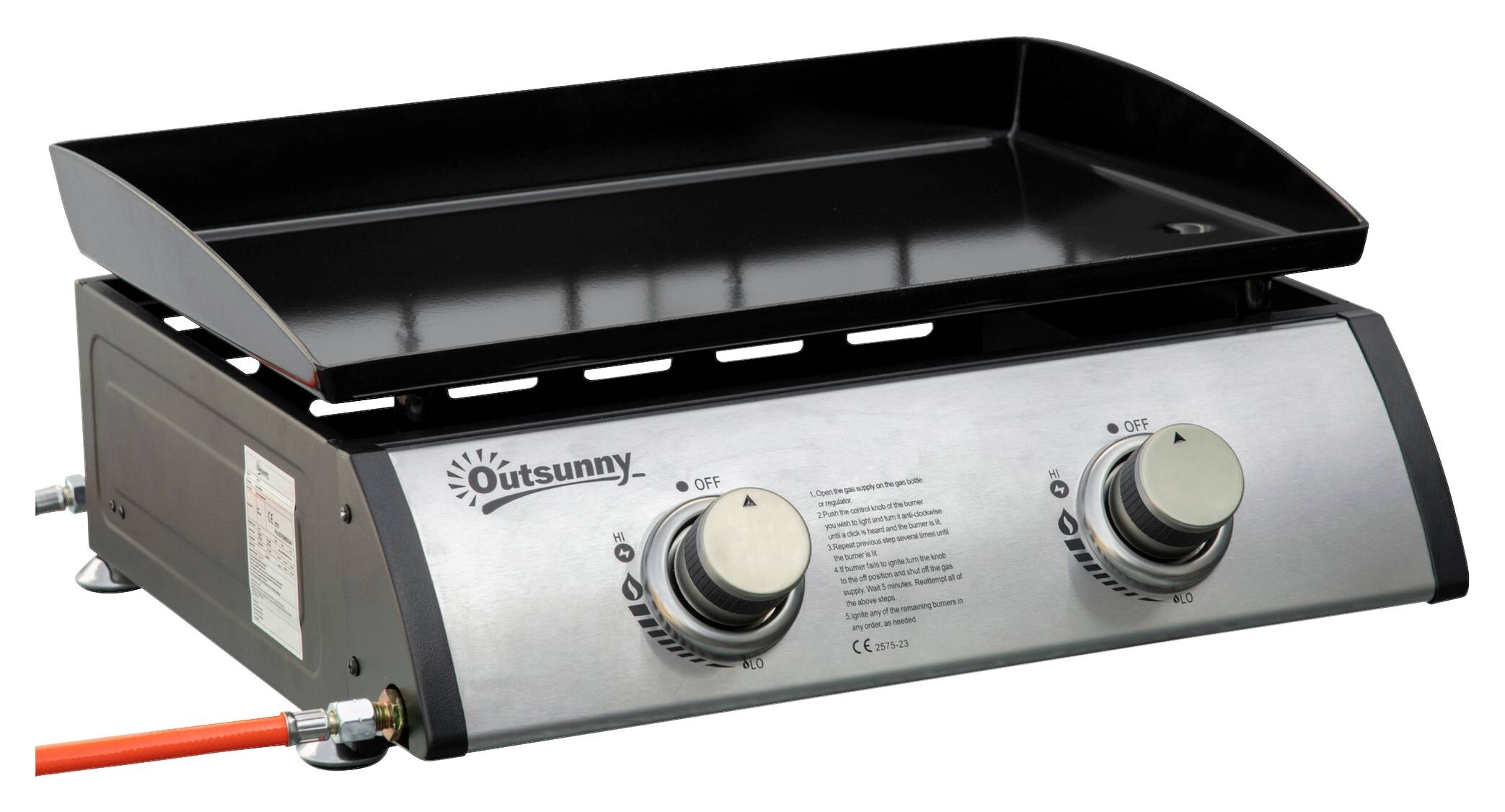Outsunny Gasgrill Stahl B/H/L: ca. 46x21x48,5 cm
