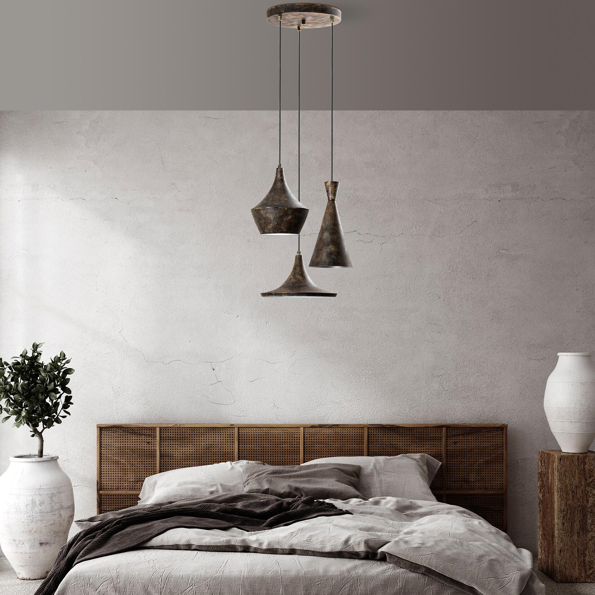 Opviq Pendelleuchte TOM-3556 B/H/T/L/D: ca. 45x135x45x45x45 cm E27 3 Brennstellen