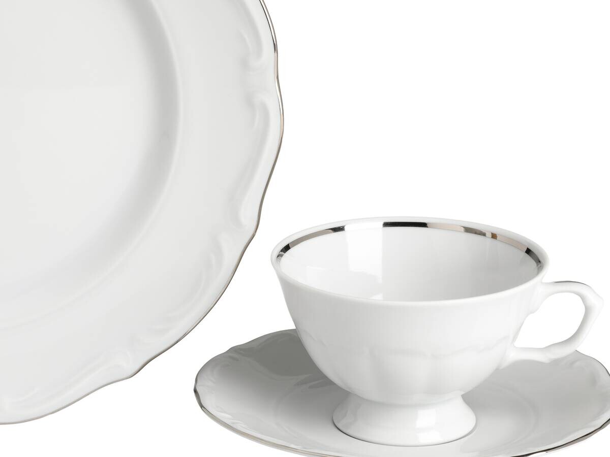 CreaTable Tafelservice Maria Theresia platin Porzellan 30 tlg.