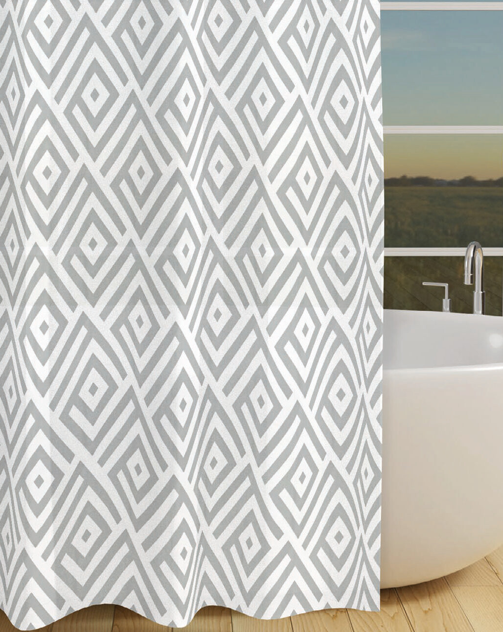 Acus Duschvorhang Lines Polyethylen (recycelt) B/L: ca. 180x200 cm