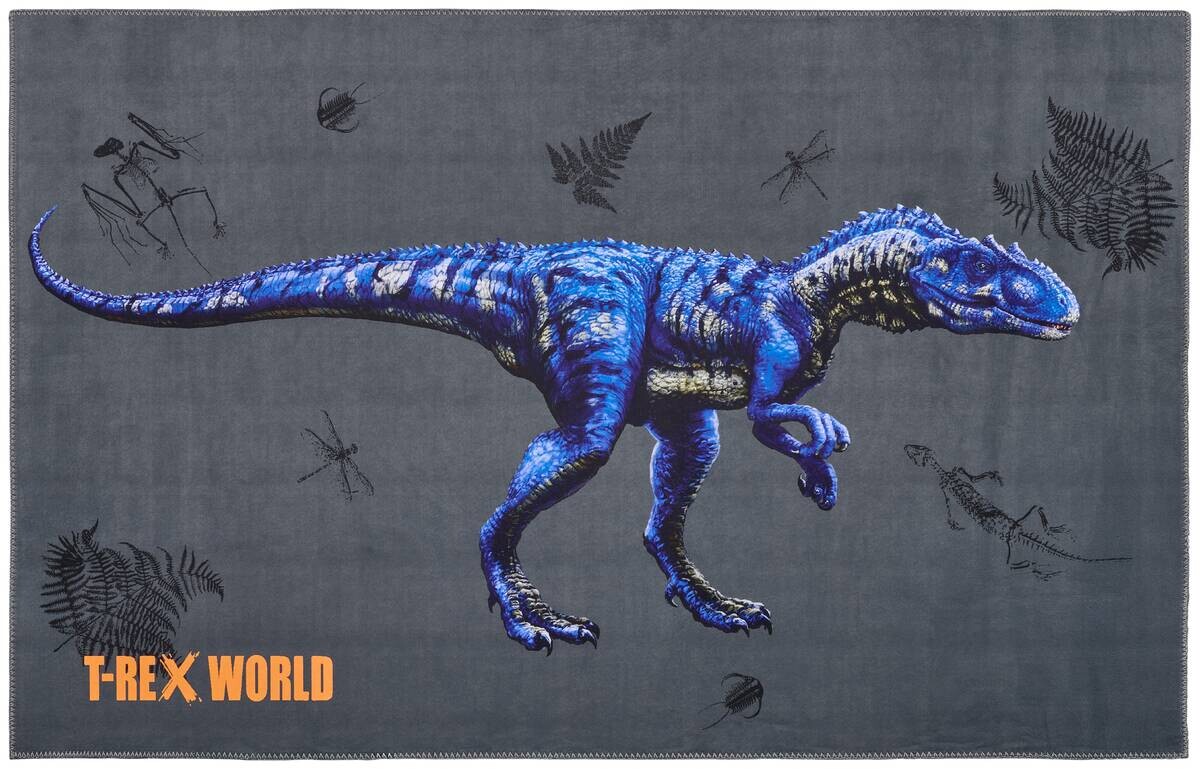 T-Rex World Kinderteppich blau B/L: ca. 100x160 cm T-Rex World Kinderteppich blau B/L: ca. 100x160 cm