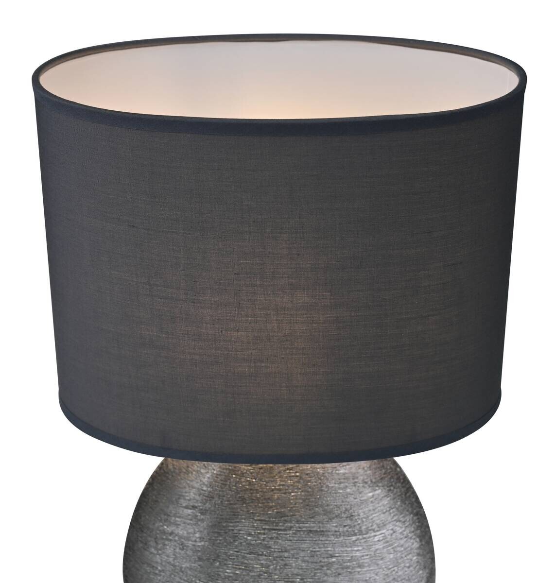 POCOline Keramik_Tischleuchte Anouk grau silber Keramik B/H/L: ca. 15x45x26 cm E14 1 Brennstellen