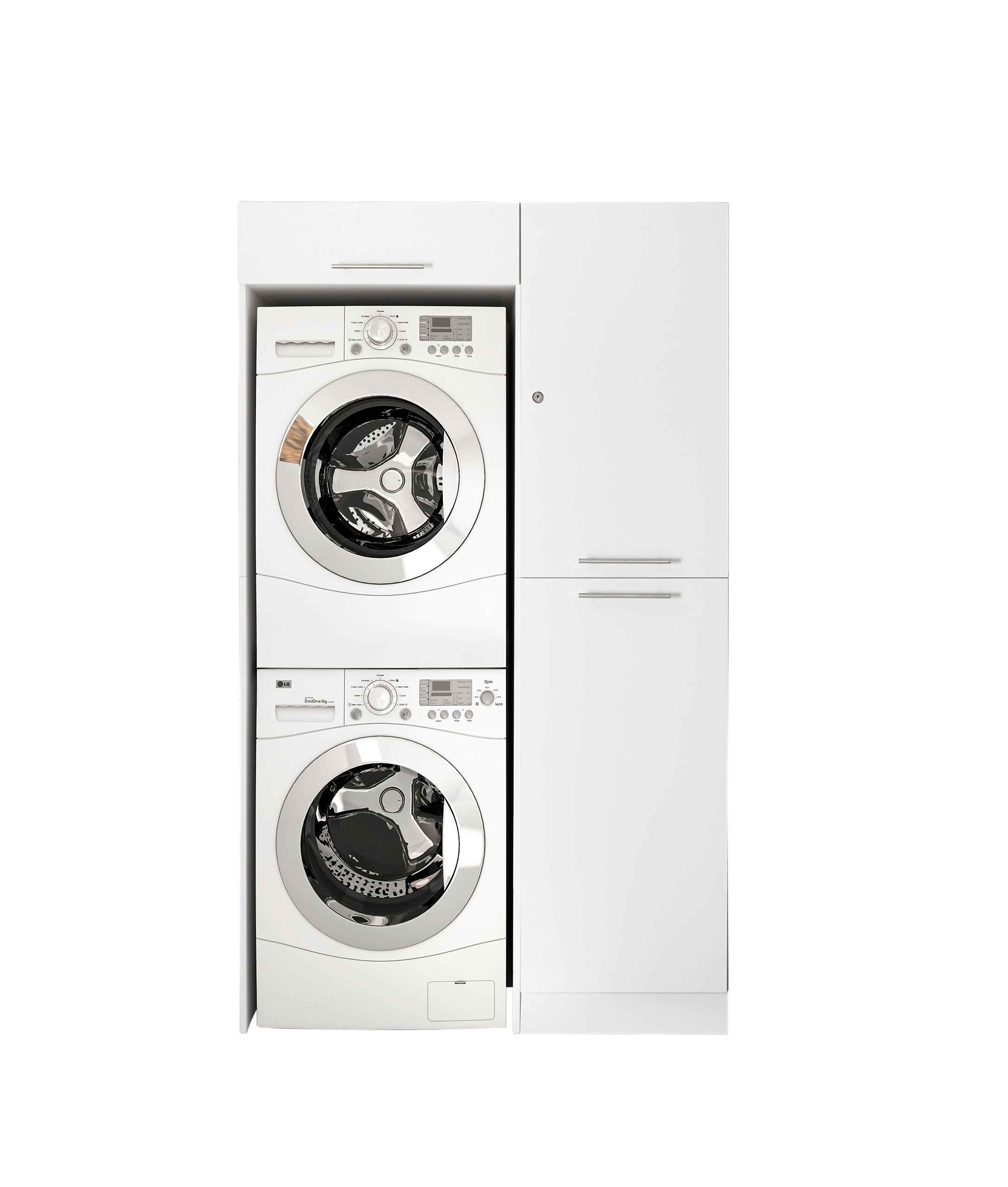 Respekta Hauswirtschaftsraum-Set Clara weiß matt B/H/T: ca. 117,4x200x67,6 cm