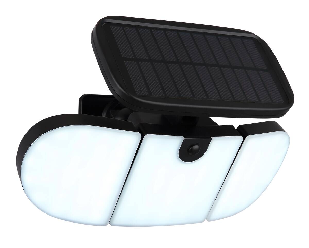 LED-Solarleuchte schwarz Kunststoff B/H: ca. 28x19,1 cm