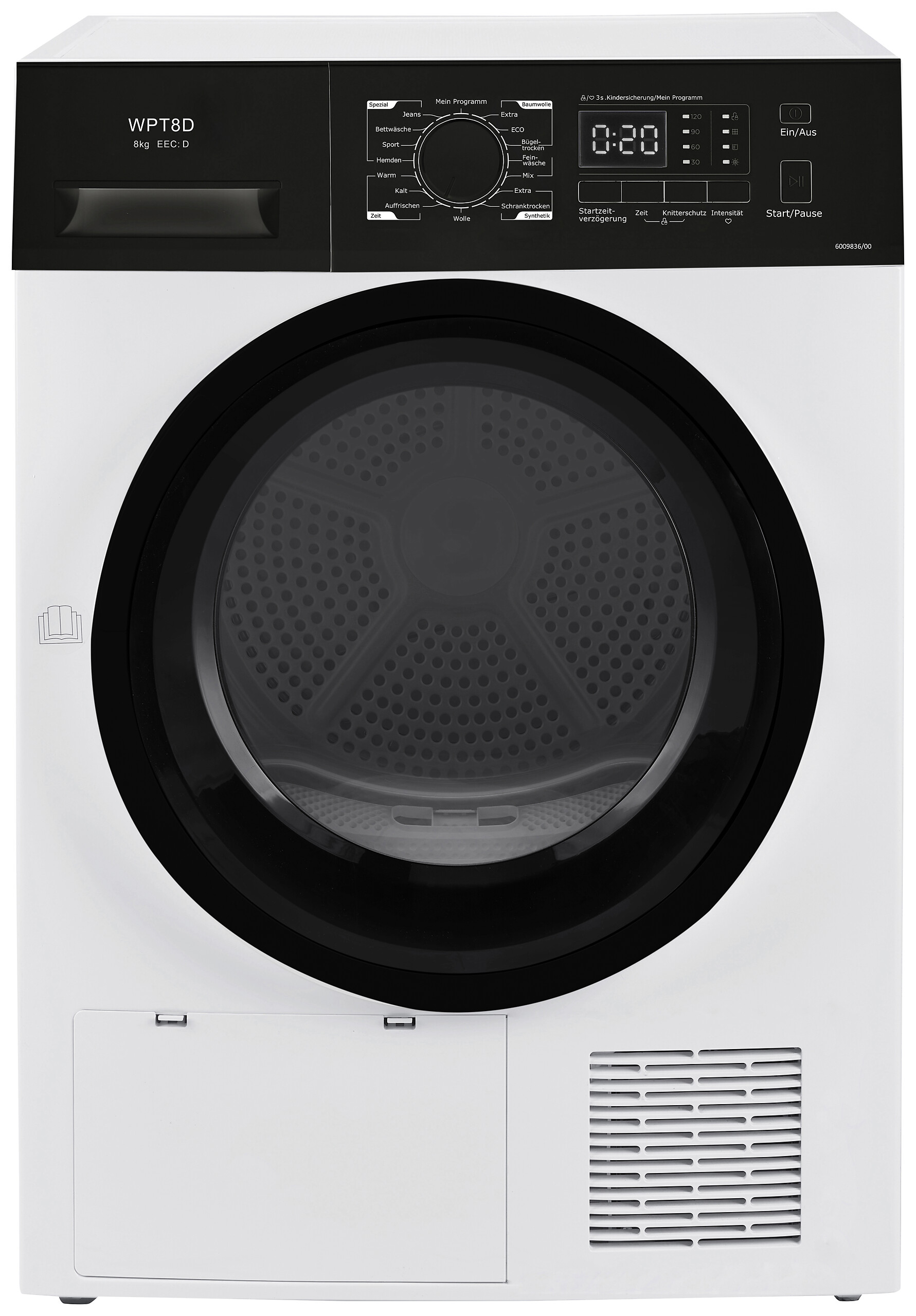 POCOline Wärmepumpentrockner WPT8D weiß B/H/T: ca. 60x85x60 cm ca. 8 kg