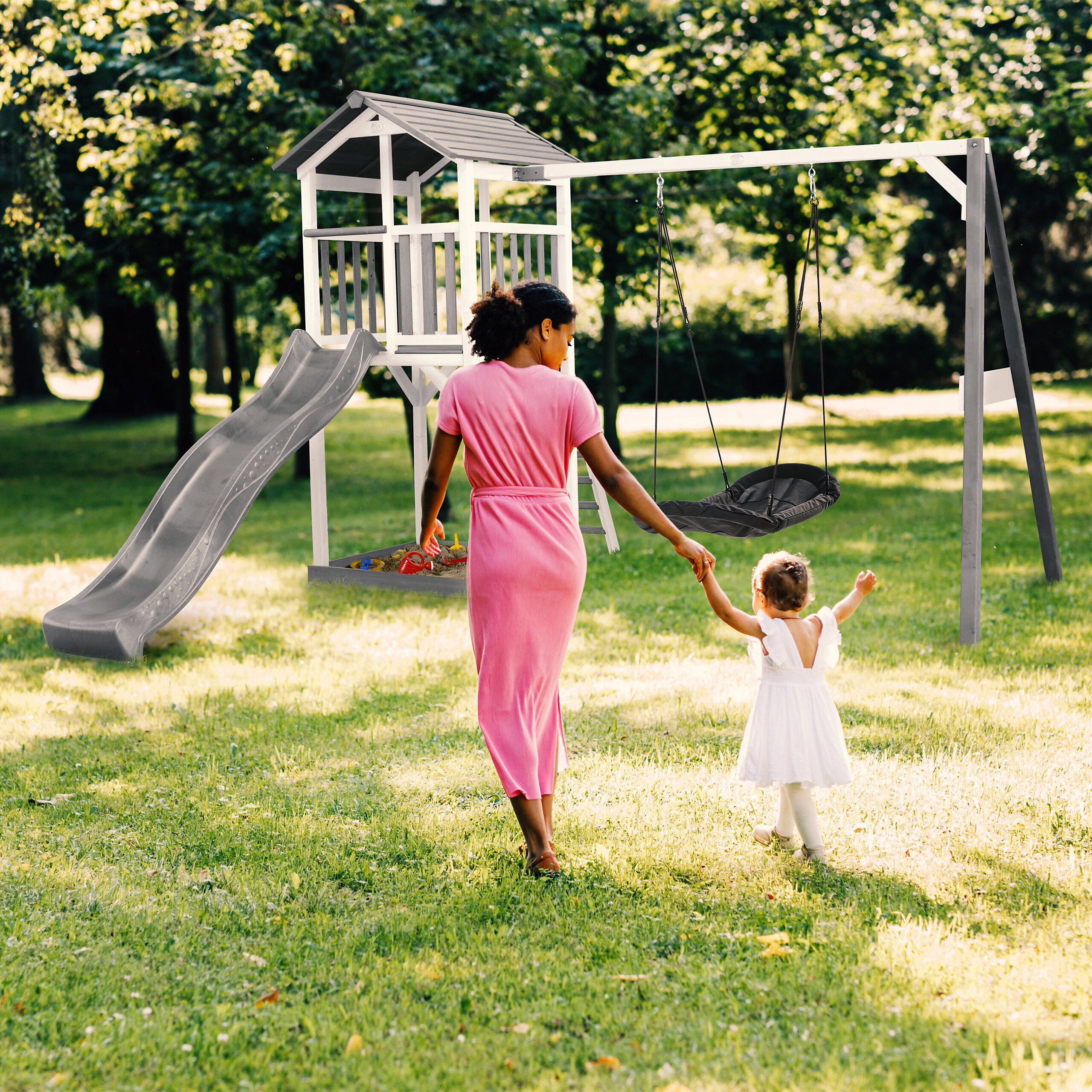 AXI Spielturm Beach Tower weiß B/H/L: ca. 357x242x349 cm