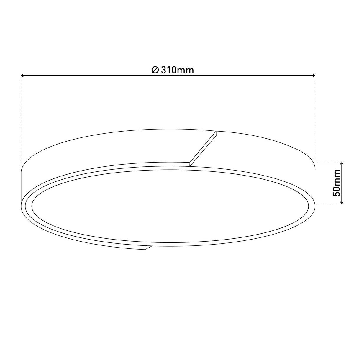 Näve Leuchten Deckenleuchte 1360316 grau Holz Acryl Metall B/H/T: ca. 31x5x31 cm null 1 Brennstellen