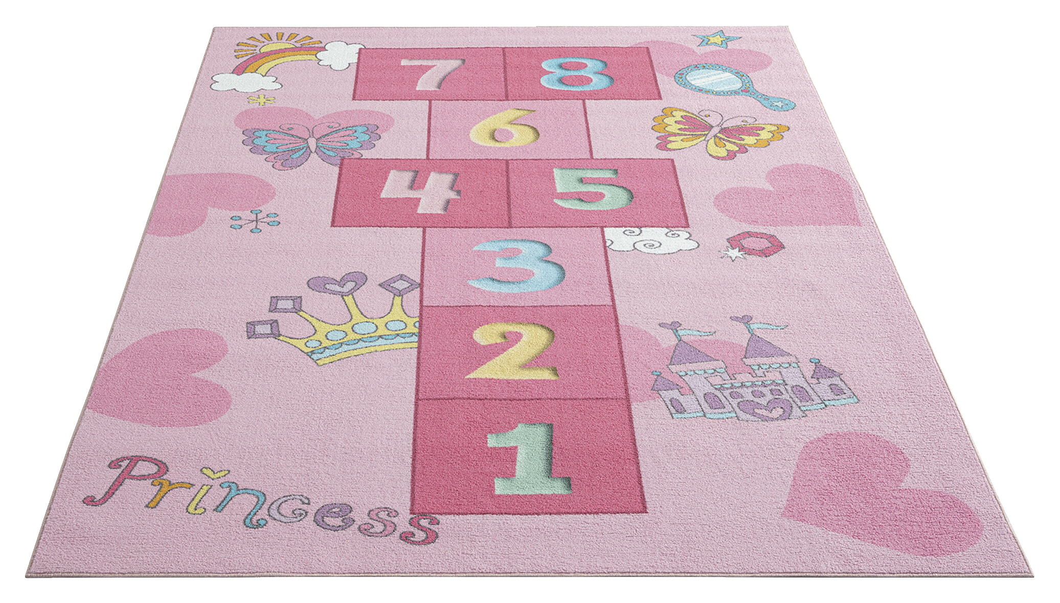 Merinos Teppich Happy Kids pink B/L: ca. 140x200 cm Merinos Teppich Happy Kids pink B/L: ca. 140x200 cm