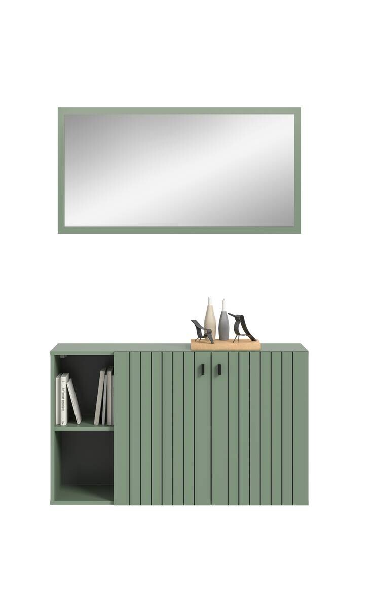 Garderobenset STATION grün B/H/T: ca. 106x192x37 cm