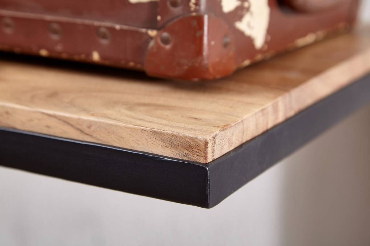 Wandgarderobe natur schwarz pulverbeschichtet B/H/T: ca. 70x27x30 cm