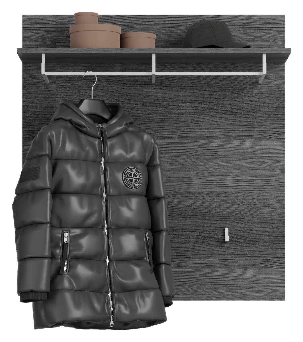 Garderobenpaneel SCOUT Rauchsilber Nachbildung B/H/T: ca. 90x98x27 cm