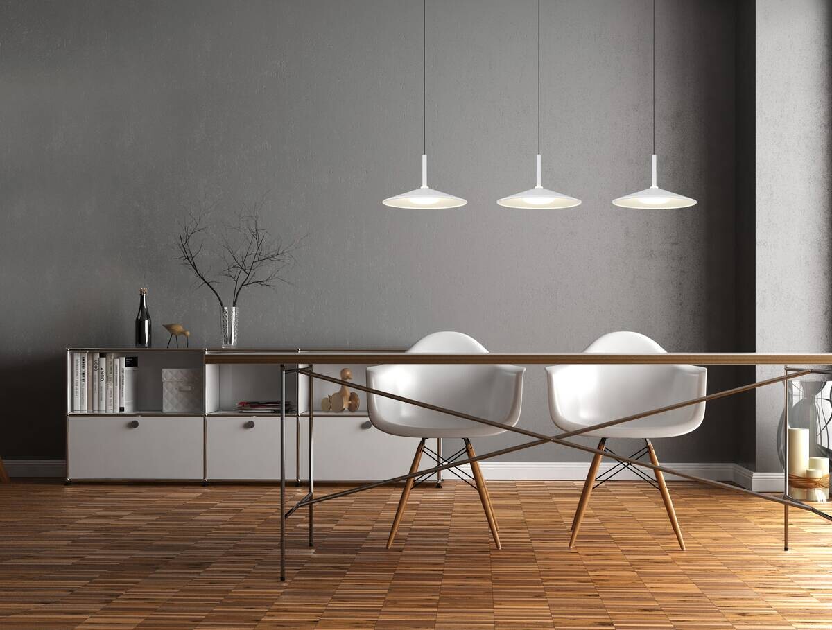 GLOBO LED-Hängeleuchte Opal transparent weiß PVC Acryl Metall B/H/L: ca. 25x180x95 cm 1.0 Brennstellen