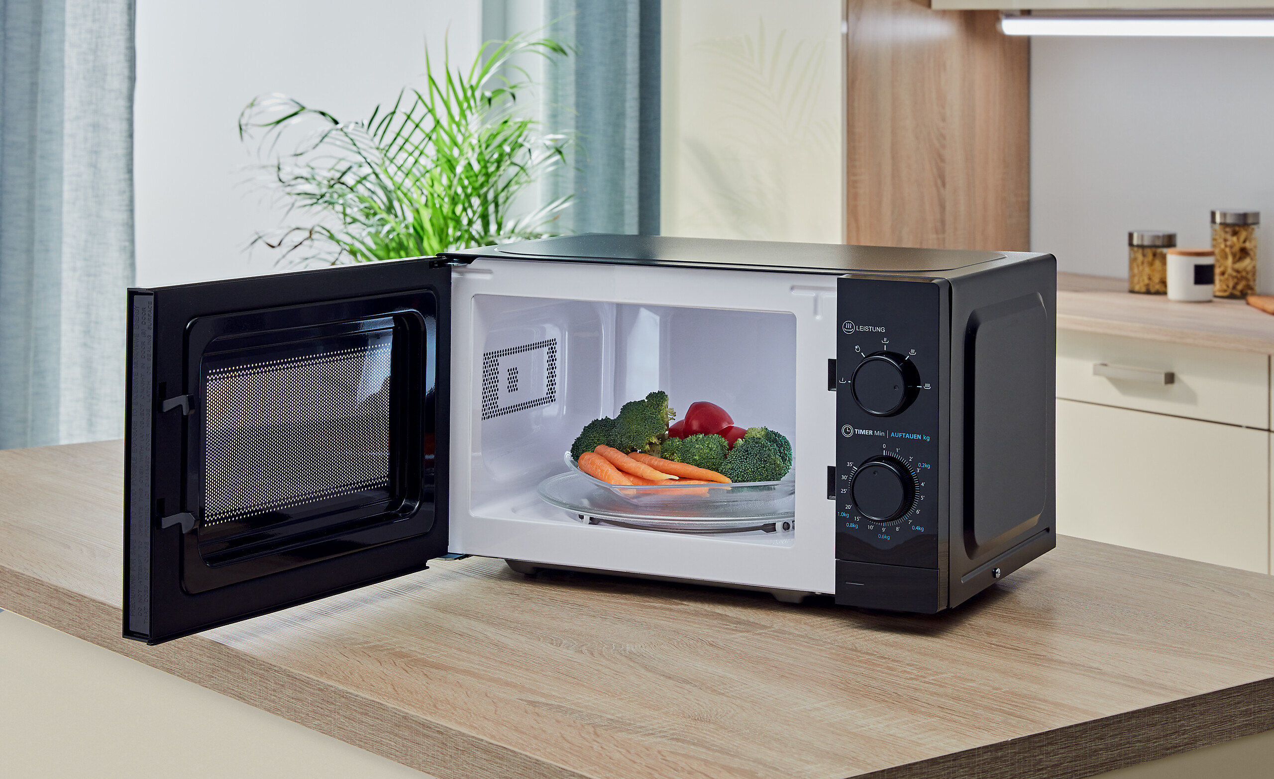 POCOline Mikrowelle MM720C2GX-PM schwarz Metall B/H/T: ca. 44x26x33 cm ca. 20 l