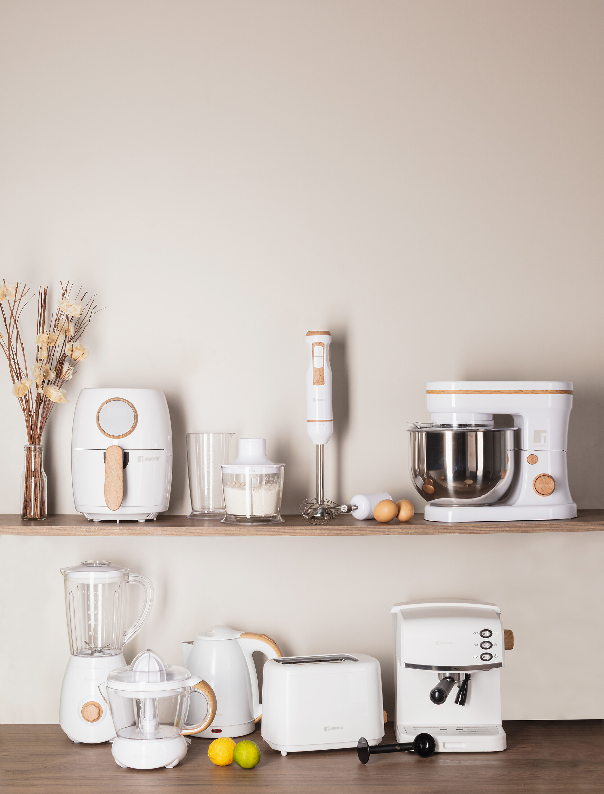BERGNER Standmixer silber weiß