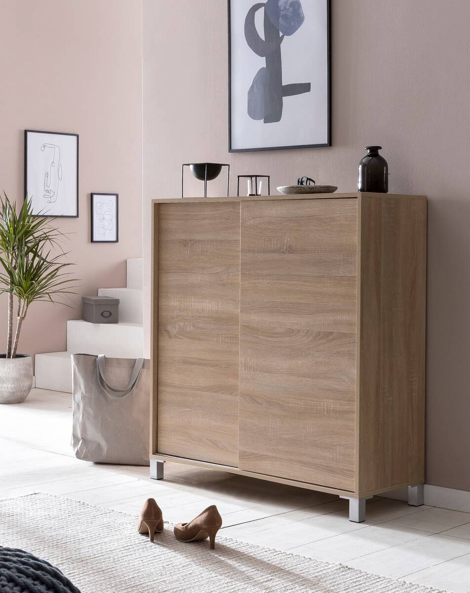 Schuhschrank Eiche Sonoma Nachbildung B/H/T: ca. 100x108x37,5 cm