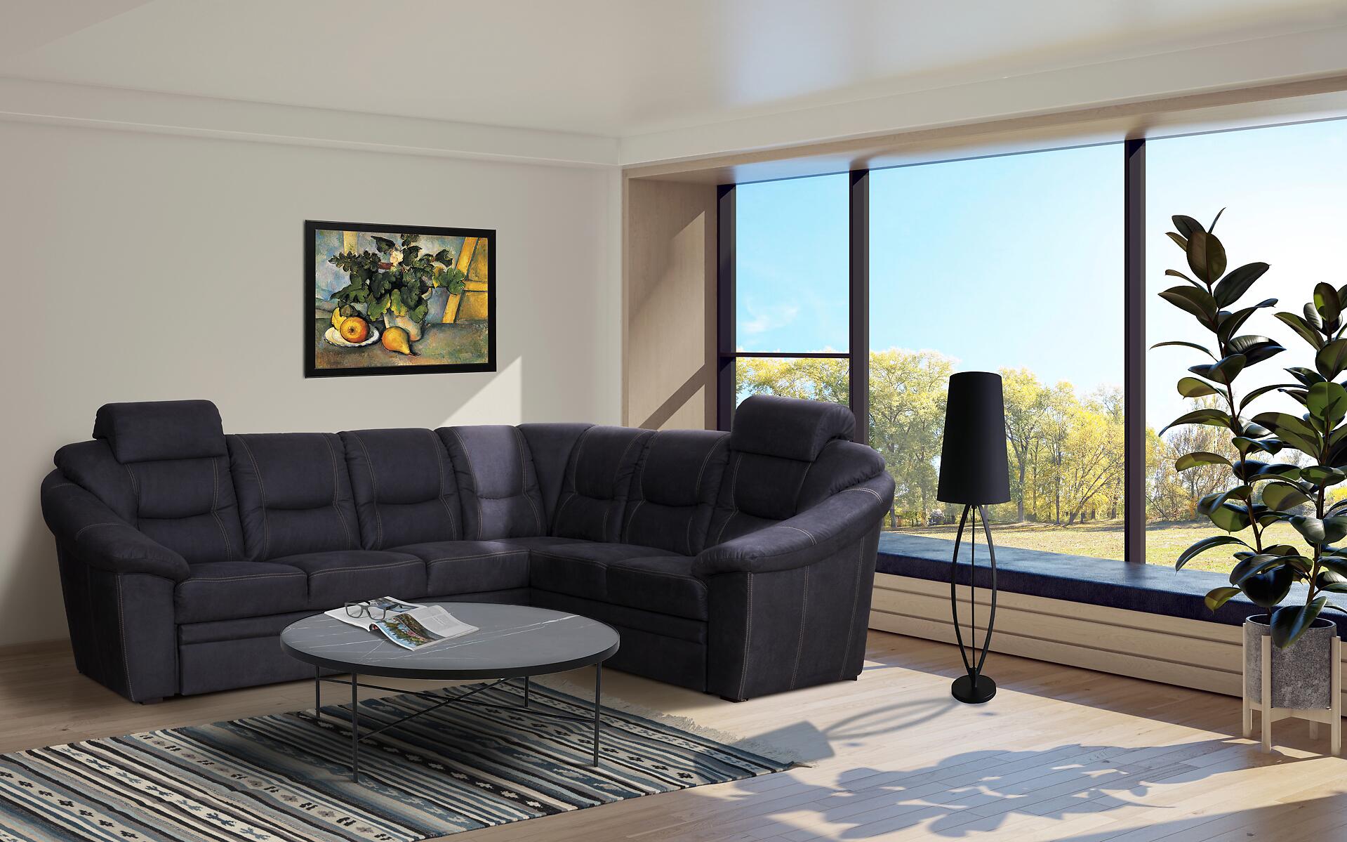 Wohnlandschaft Talos dunkelgrau B/T: ca. 282x225 cm