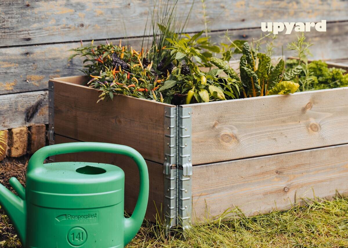 UPYARD Hochbeet INDUSTRIAL grau Holz B/L: ca. 80x120 cm