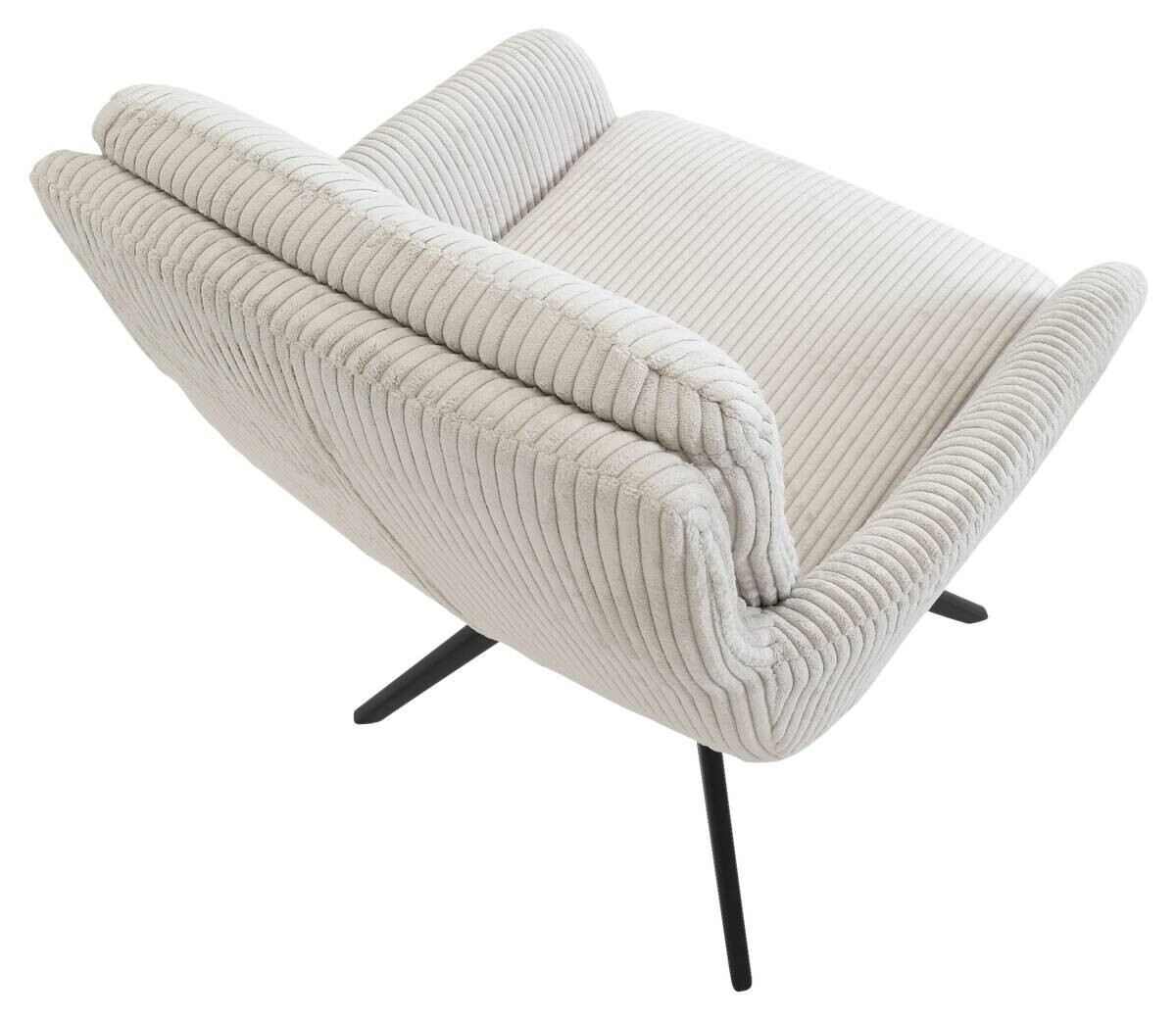 Drehstuhl Olmo weiß Kord B/H/T: ca. 60x89x69 cm