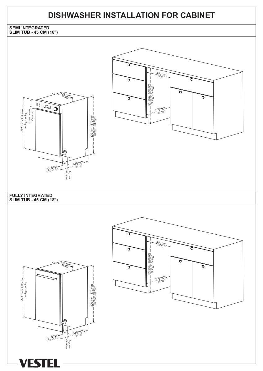 Mican Einbaugeschirrspüler GSV45D Edelstahloptik Edelstahl B/H/T: ca. 44,8x82x55 cm