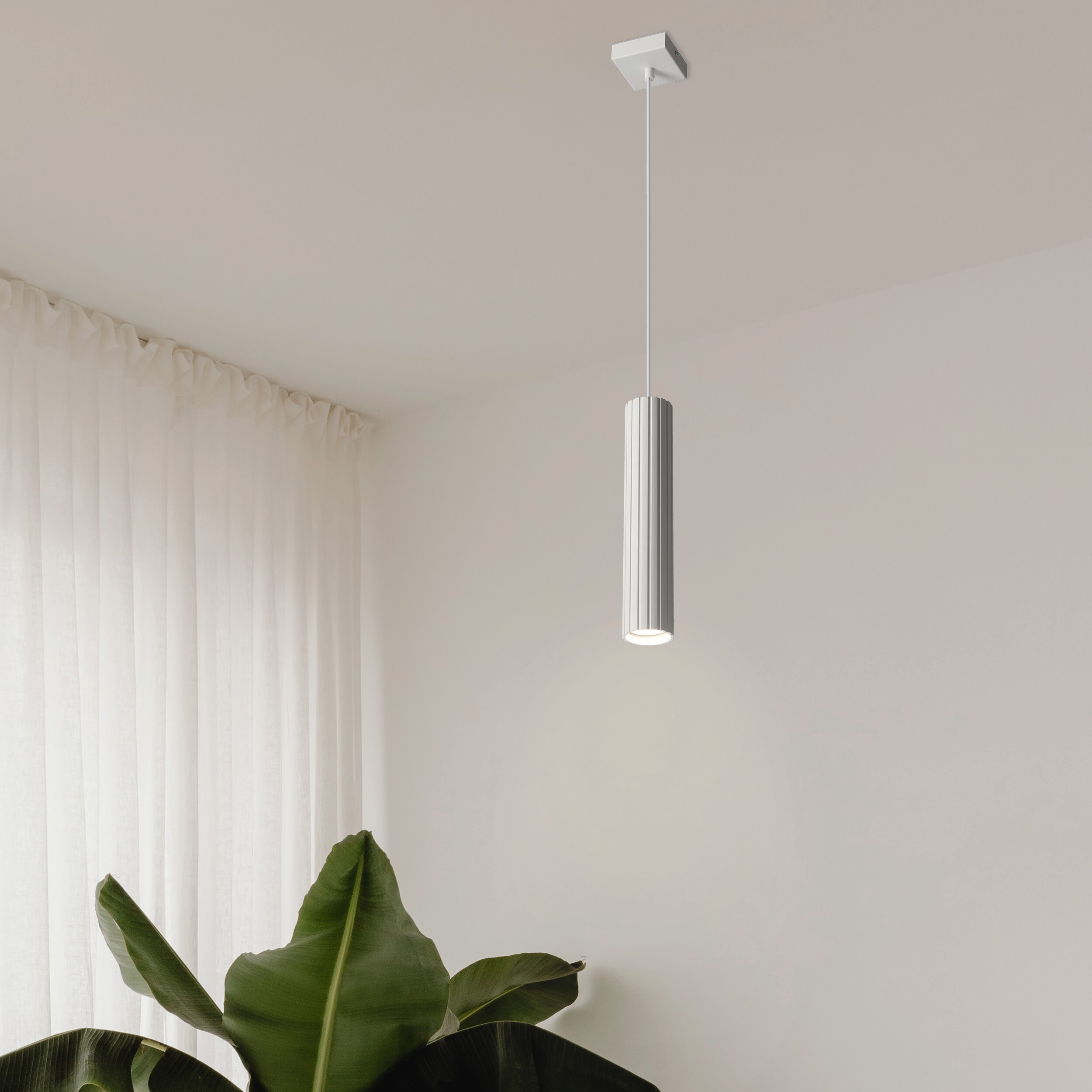 Lamkur Strahler Prisma weiß Stahl B/H/L: ca. 6,5x118x6,5 cm 1 Brennstellen