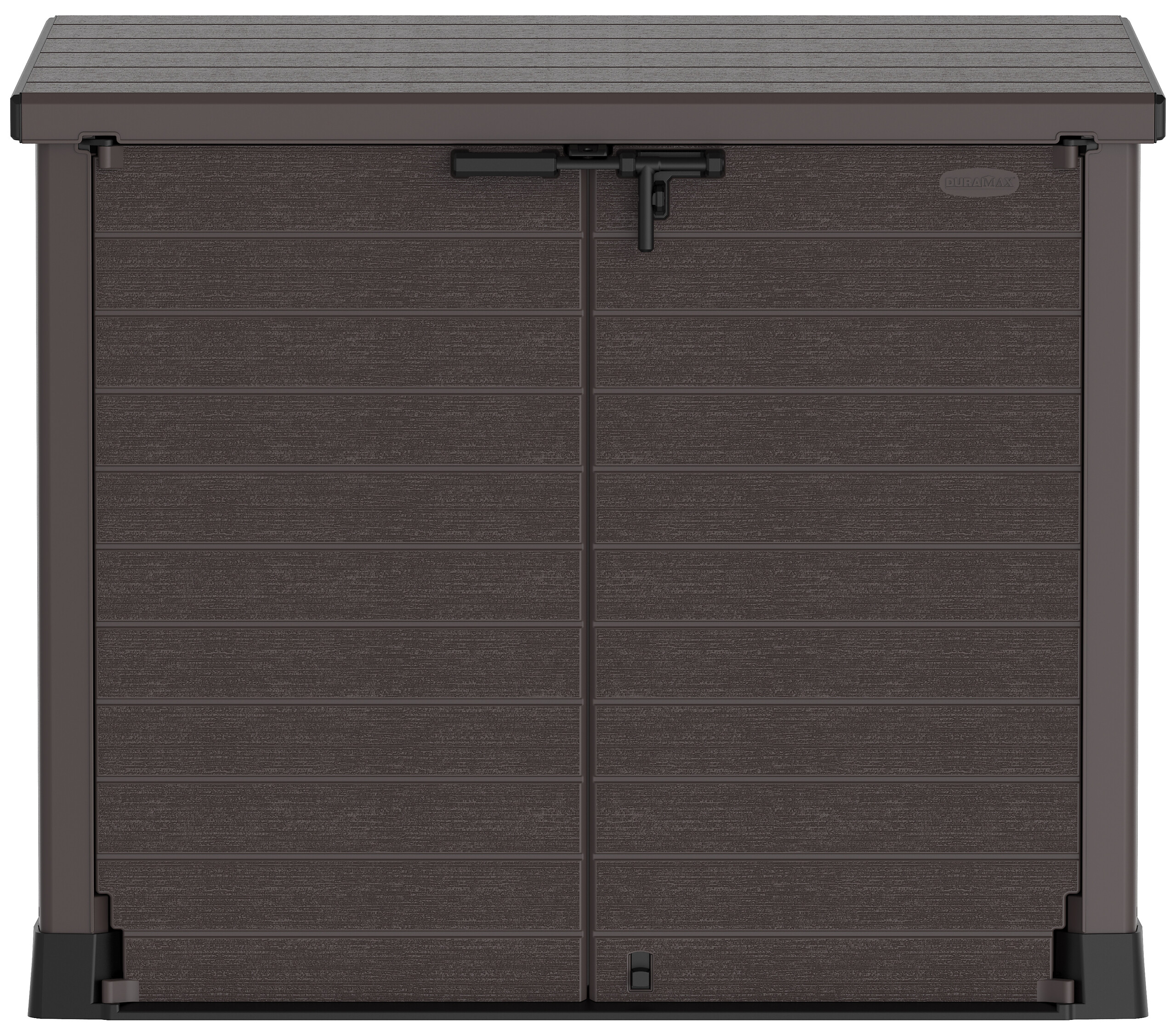 VCM Mülltonnenbox 2er StoreAway braun Kunststoff B/H/L: ca. 145x125x83 cm