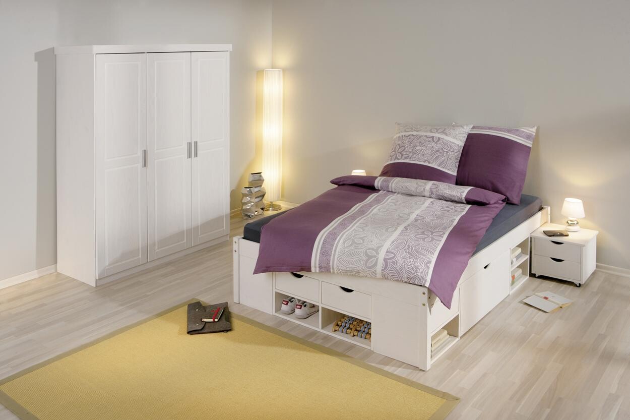 Kleiderschrank Magnus weiß B/H/T: ca. 140x190x55 cm