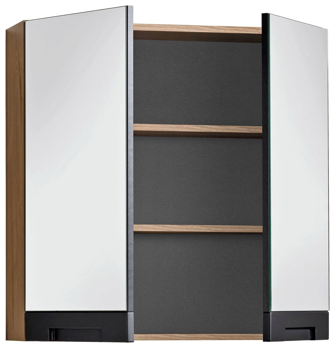 Spiegelschrank Mailand Eiche Viking Nachbildung anthrazit B/H/T: ca. 70x71x22 cm Spiegelschrank Mailand Eiche Viking Nachbildung anthrazit B/H/T: ca. 70x71x22 cm