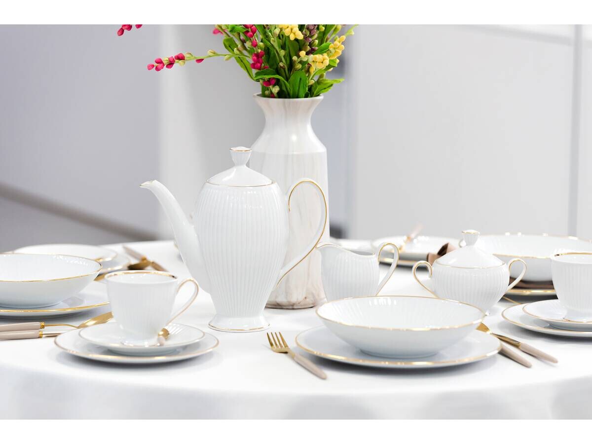 CreaTable Kombiservice Valencia gold Porzellan 30 tlg.