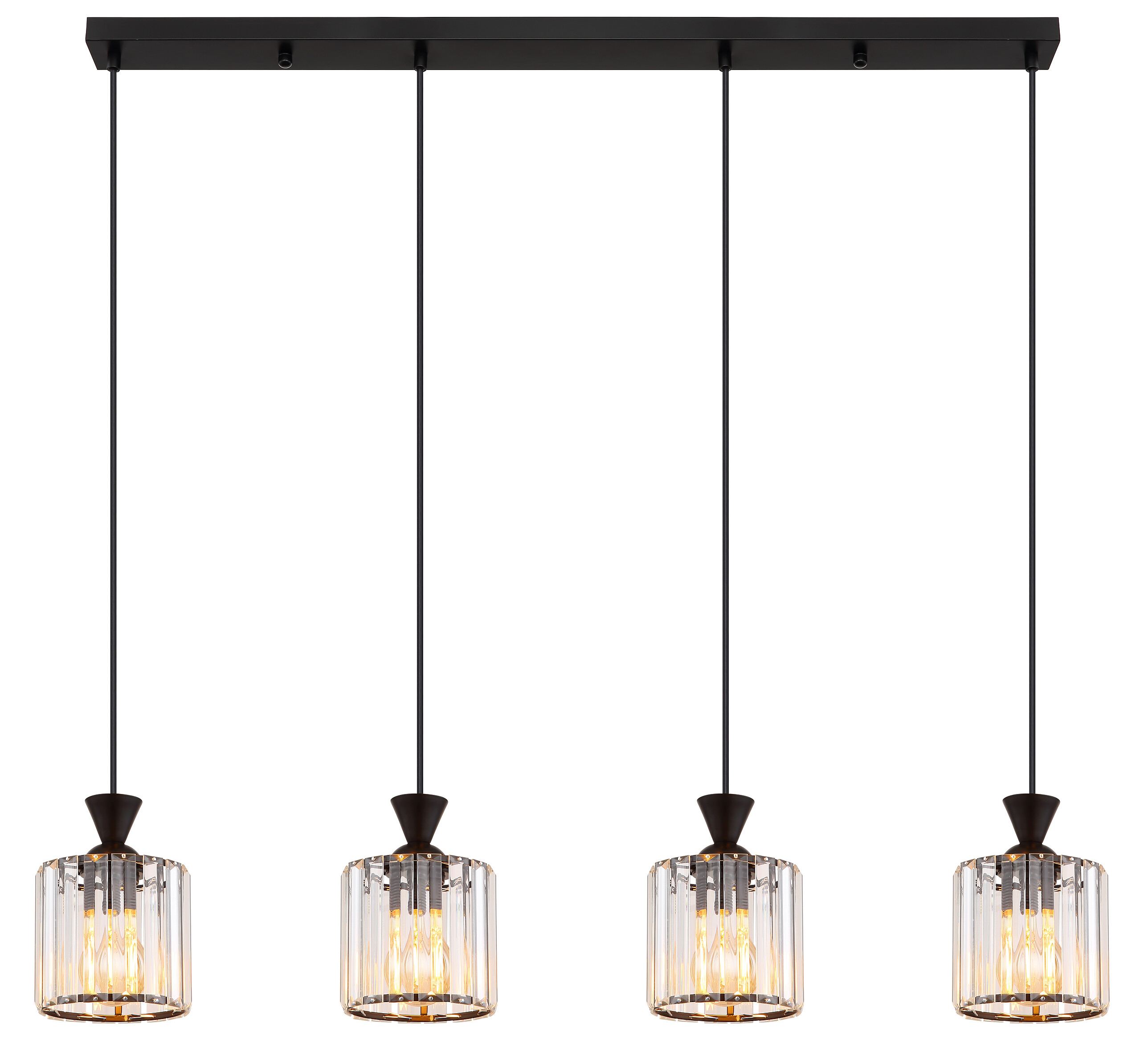 GLOBO Pendelleuchte Jordana Metall Acryl B/H/L: ca. 13x120x86 cm null 3 Brennstellen