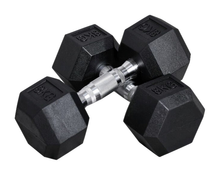 HOMCOM Kurzhantelset schwarz Gummi B/H/L: ca. 12,7x30,5x12,7 cm