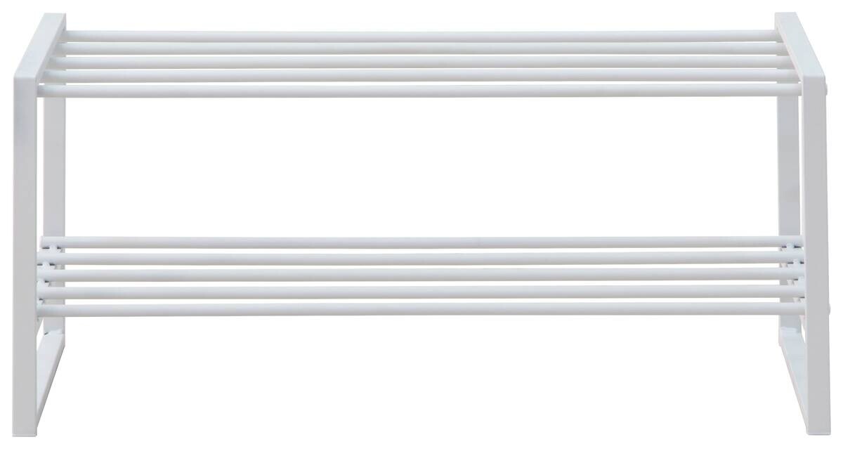 Schuhregal Abby weiß Metall B/H/T: ca. 70x30x30 cm Schuhregal Abby weiß Metall B/H/T: ca. 70x30x30 cm