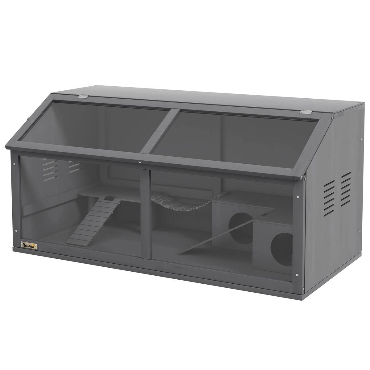 PawHut Tier-Zubehör dunkelgrau Edelstahl B/H/L: ca. 52x100x50 cm