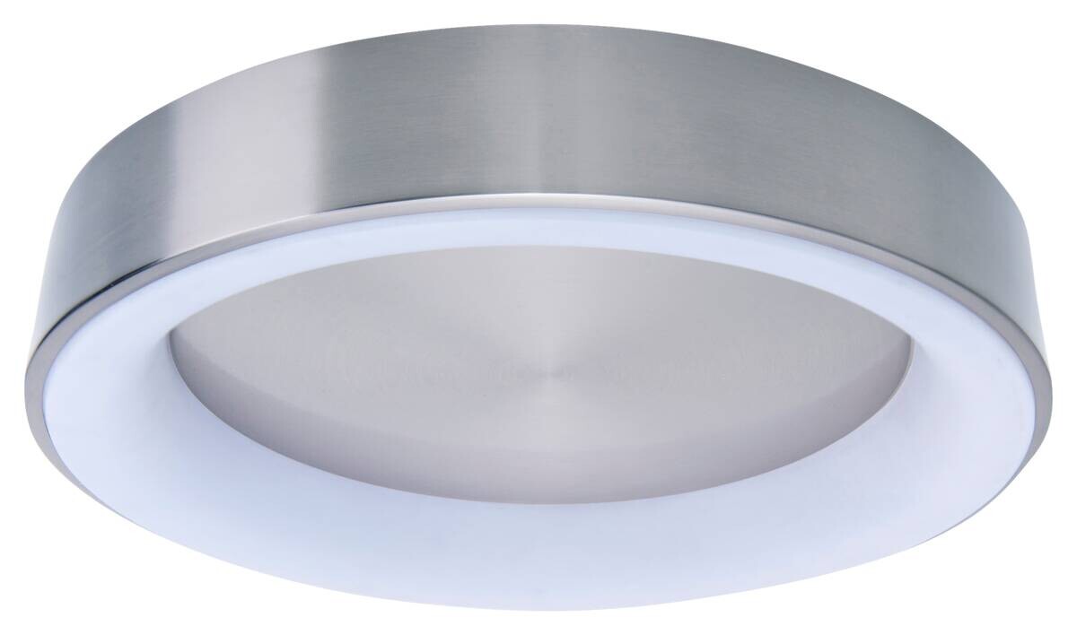 Näve Leuchten Deckenleuchte 1386961 nickel matt Kunststoff Metall B/H/T: ca. 46,5x8x46,5 cm null 1 Brennstellen