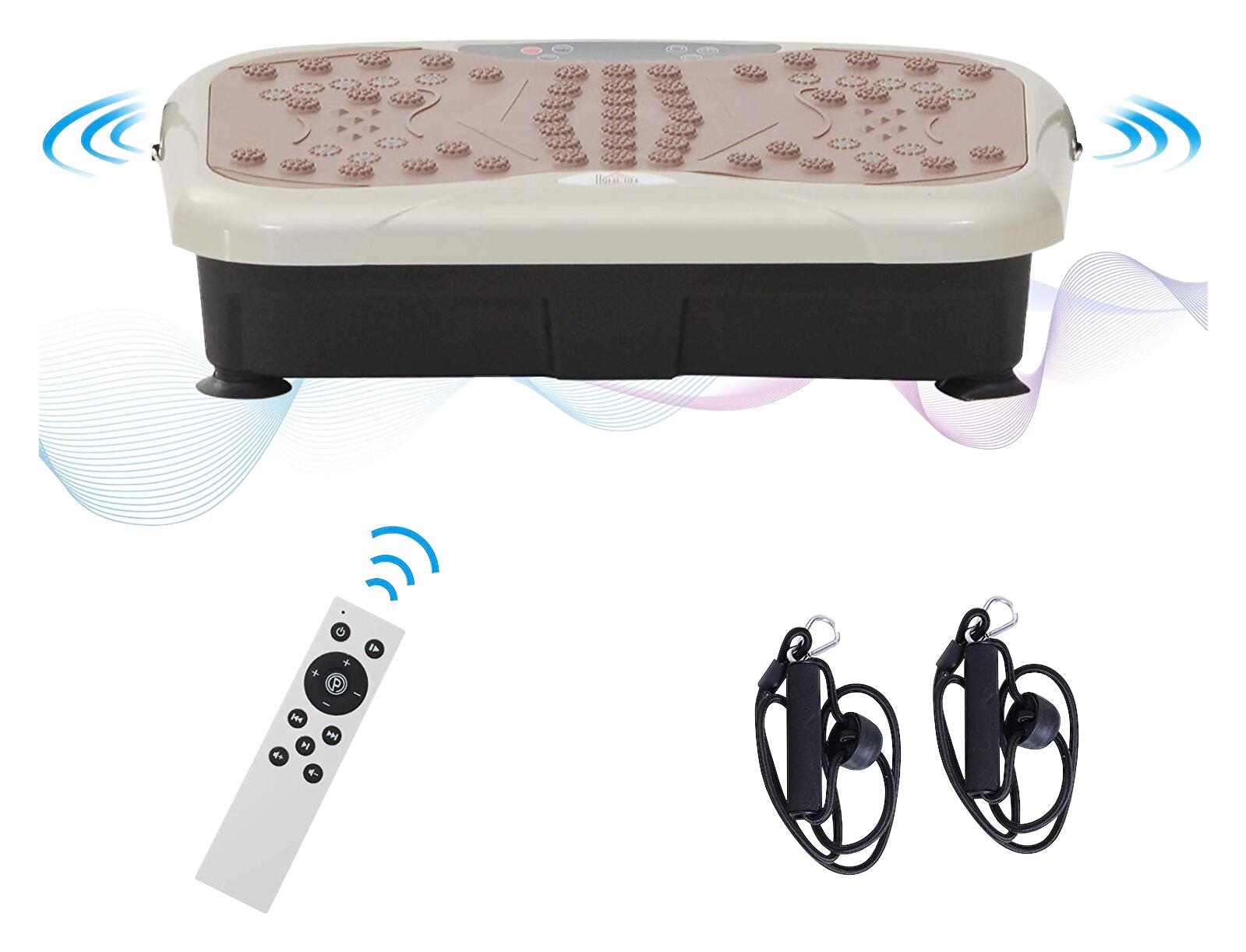 HOMCOM Vibrationstrainer schwarz Metall B/H/L: ca. 33x14x54 cm