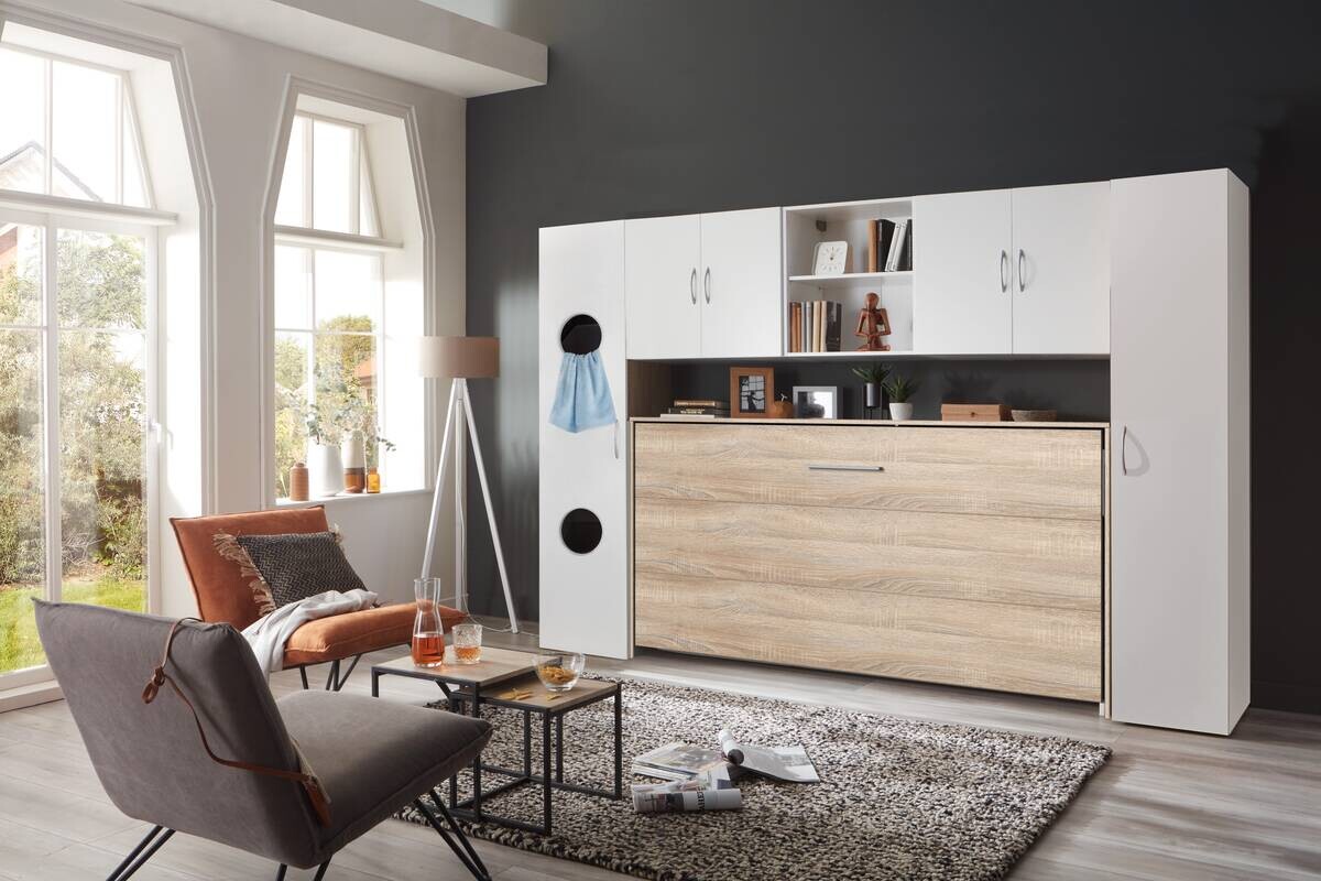 Klappbett Juist Eiche Sägerau Nachbildung Liegefläche B/L: ca. 90x200 cm