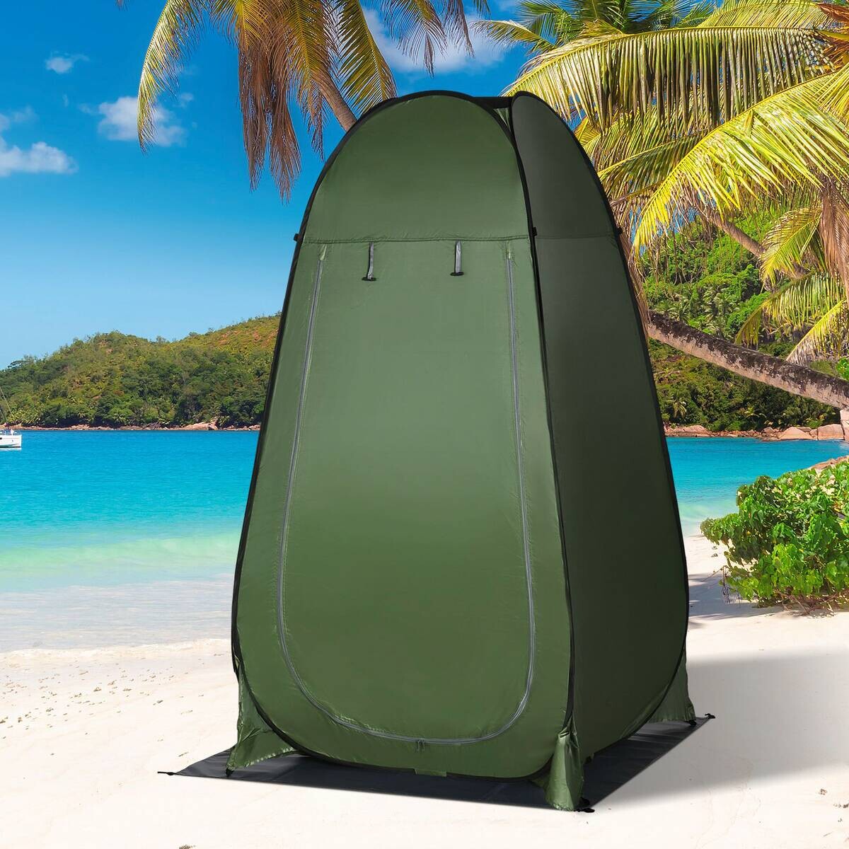 Outsunny Camping-Zubehör dunkelgrün Polypropylen B/H/L: ca. 124x126x189 cm