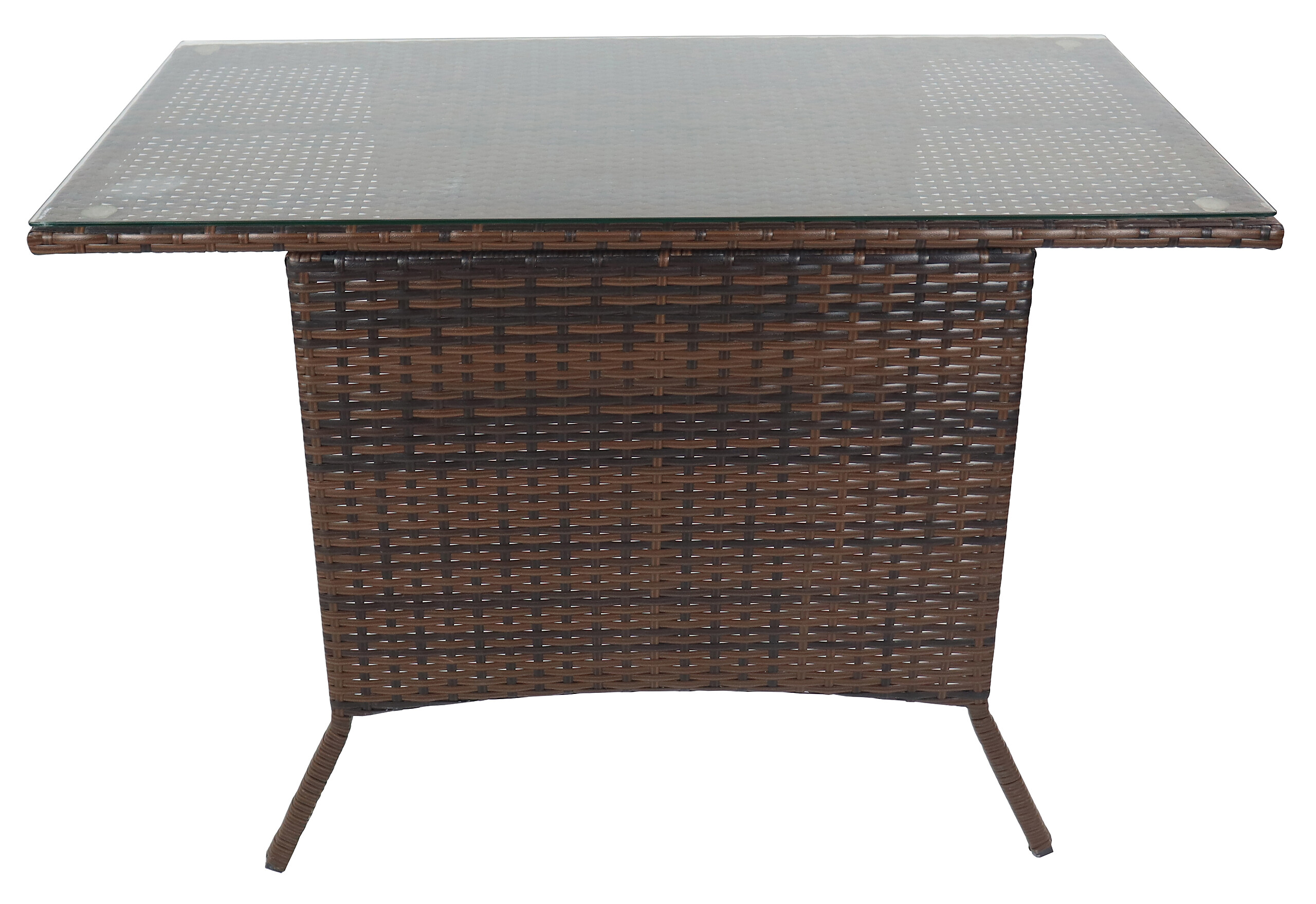 VCM Gartentisch Raloso braun Glas B/H/L: ca. 114x74x64 cm