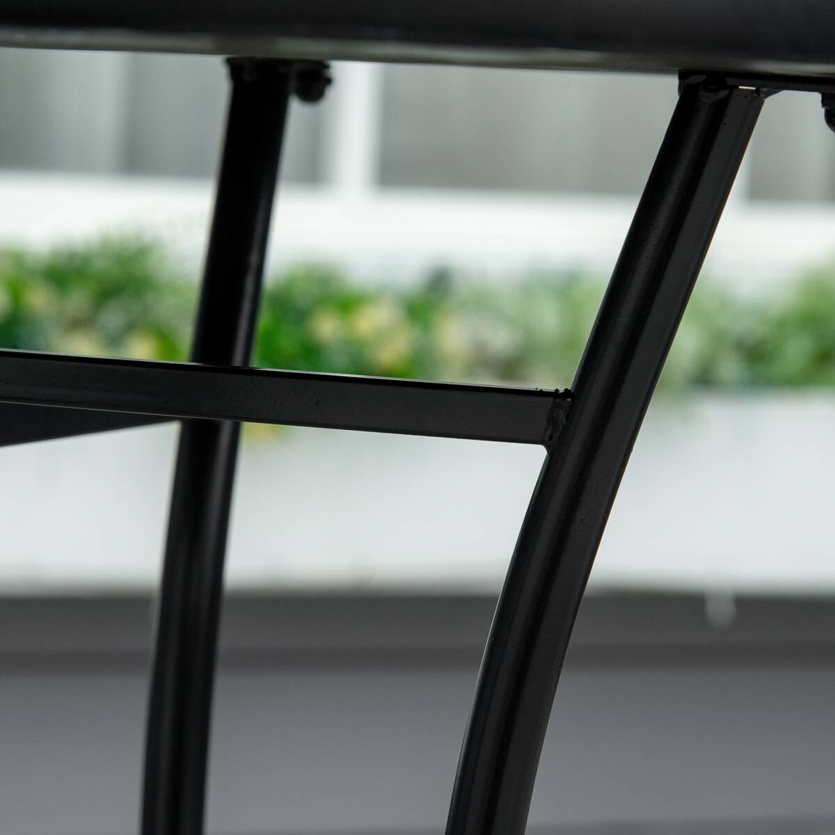 Outsunny Gartentisch bunt Metall H/D: ca. 71x60 cm